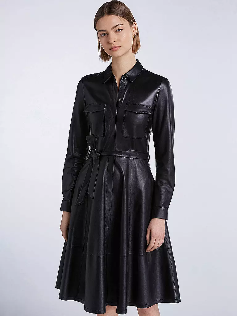 SET | Lederkleid | schwarz