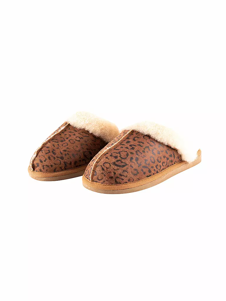 SHEPHERD OF SWEDEN | Hausschuhe - Slipper Jessica leo chestnut | Camel