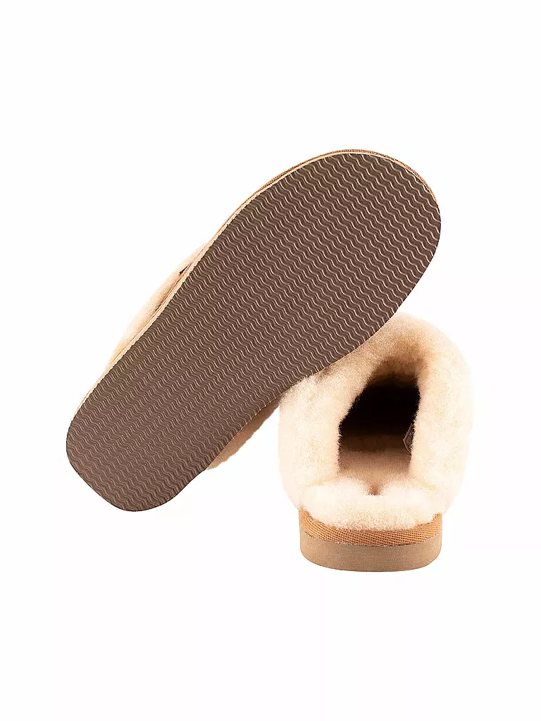 SHEPHERD OF SWEDEN | Hausschuhe - Slipper Jessica leo chestnut | Camel