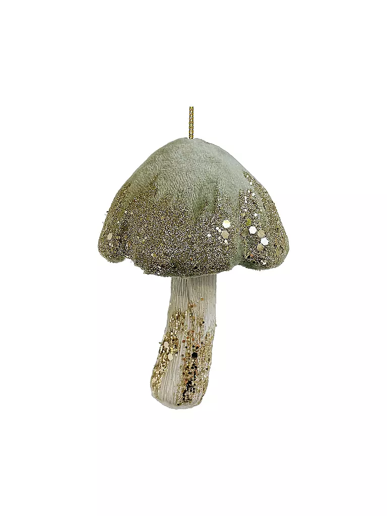 SHISHI | Weihnachtsschmuck Velvet mushroom ornament | hellgrün