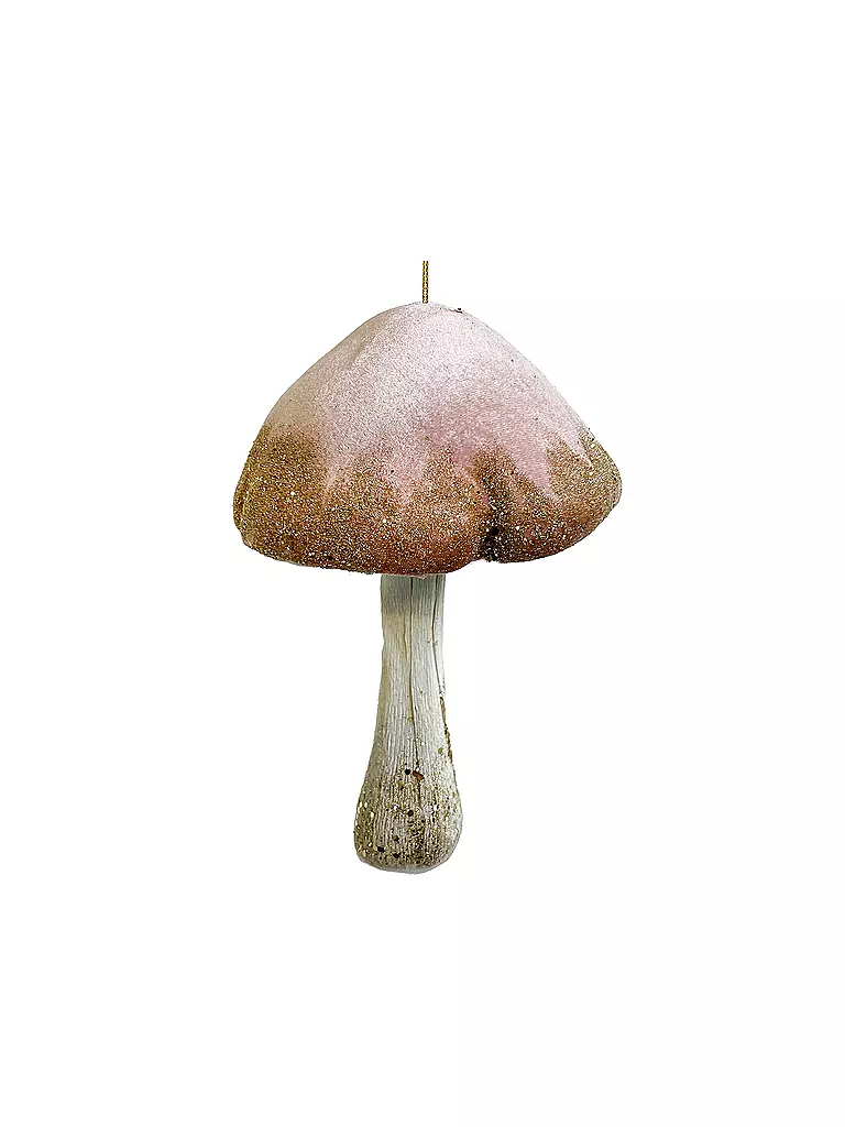 SHISHI | Weihnachtsschmuck Velvet mushroom ornament | rosa