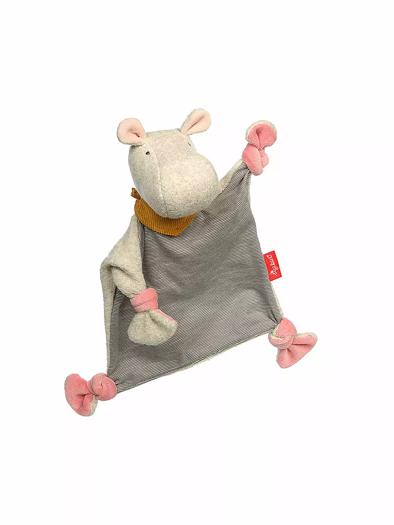 SIGIKID | Schmusetuch Nilpferd, Gold Collection 25cm | grau