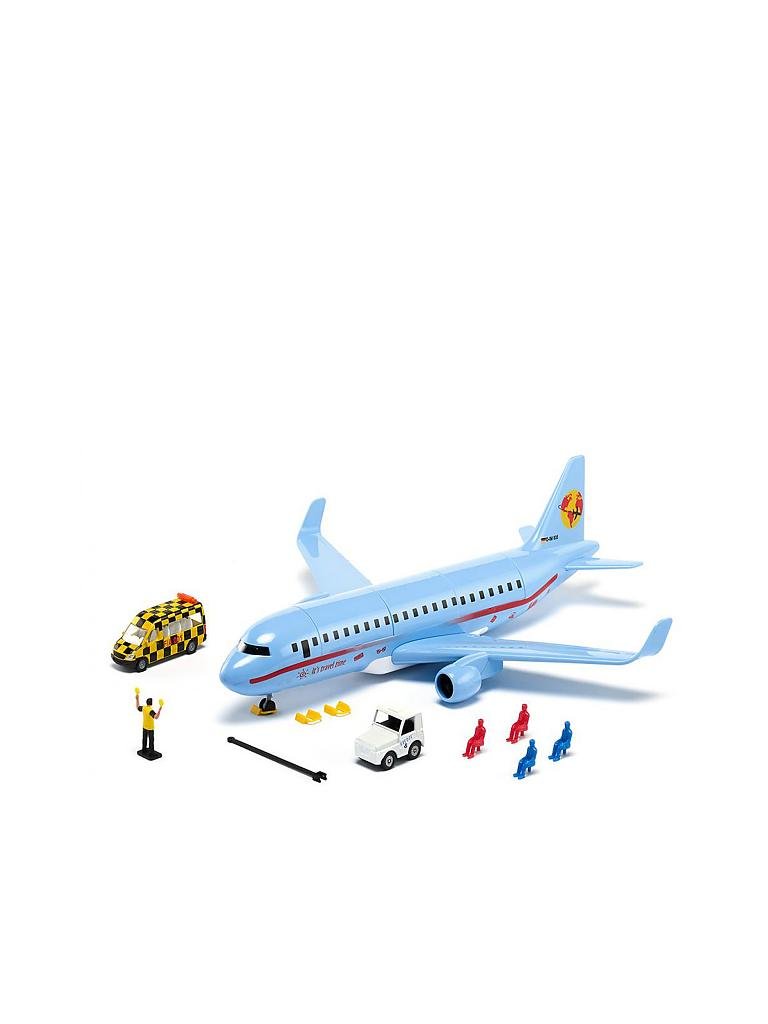 SIKU | Verkehrsflugzeug mit Zubehör | transparent