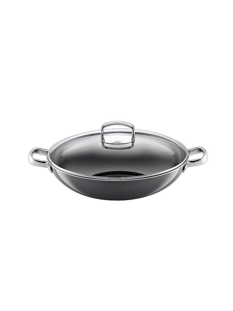 SILIT | Wok mit Glasdeckel 36cm (Anthrazit) | grau