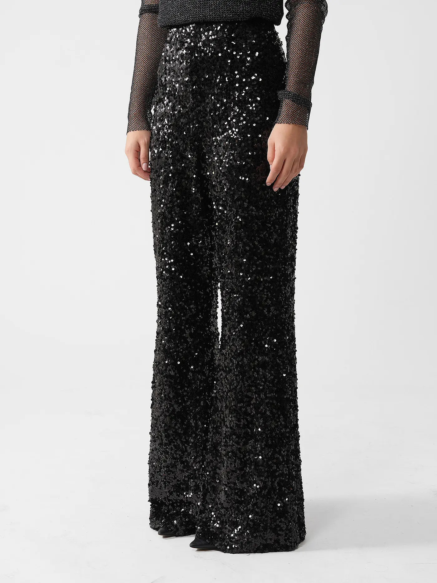 SILVIA SCHNEIDER | Hose Flared Fit  | schwarz