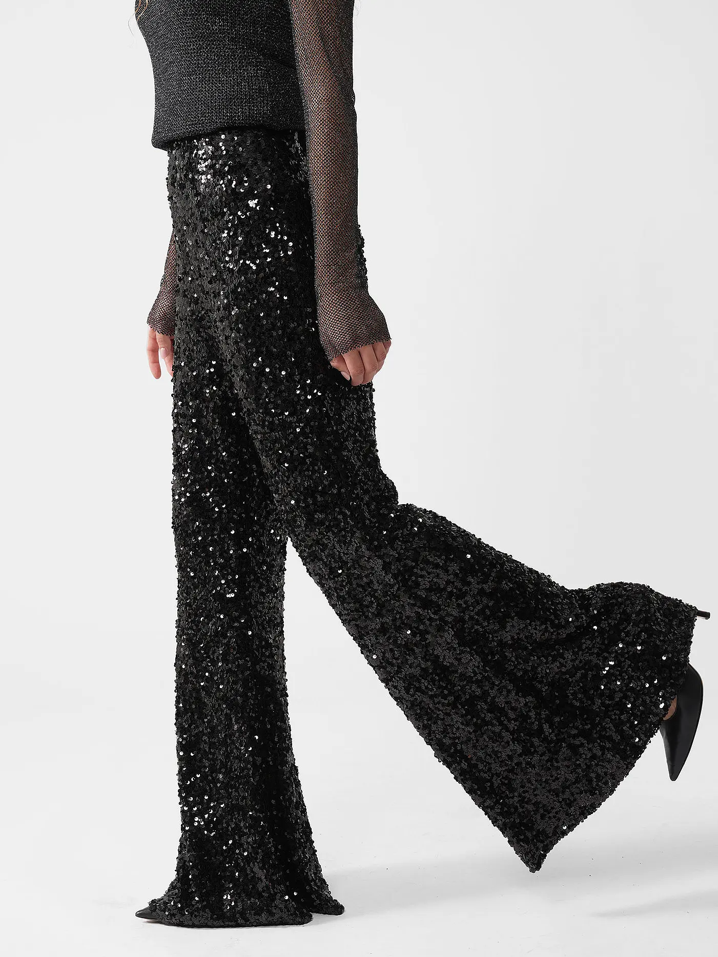 SILVIA SCHNEIDER | Hose Flared Fit  | schwarz
