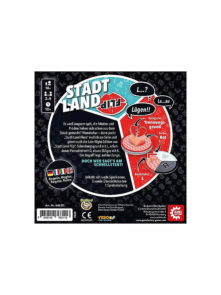 SIMON & JAN | Stadt Land Flip Late Night | keine Farbe