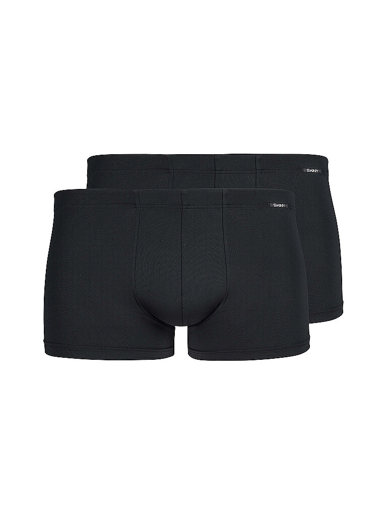 Skiny Herren Unterhose 2er Pack Hipster, Schwarz (Black 7665), Small (Herstellergröße: S)