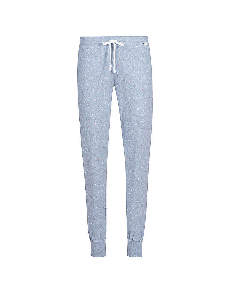 Skiny Damen Night In Mix & Match Pyjamaunterteil, Denimmelange Stars, 38 EU