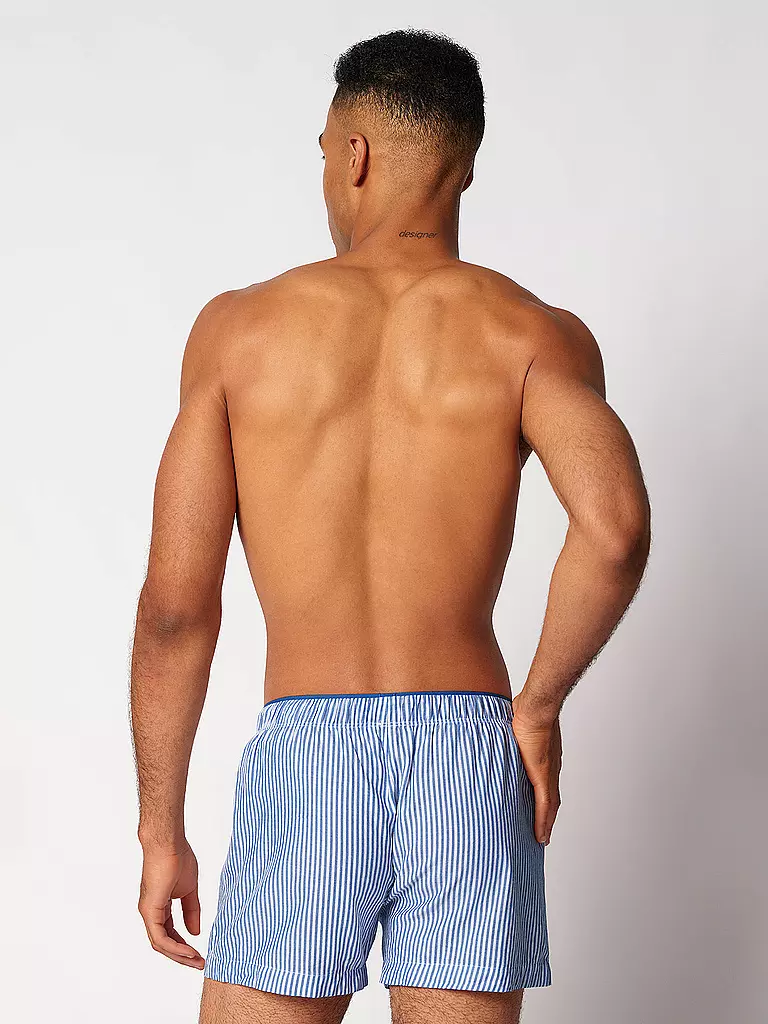 SKINY | Boxershorts blue microstripes | dunkelblau