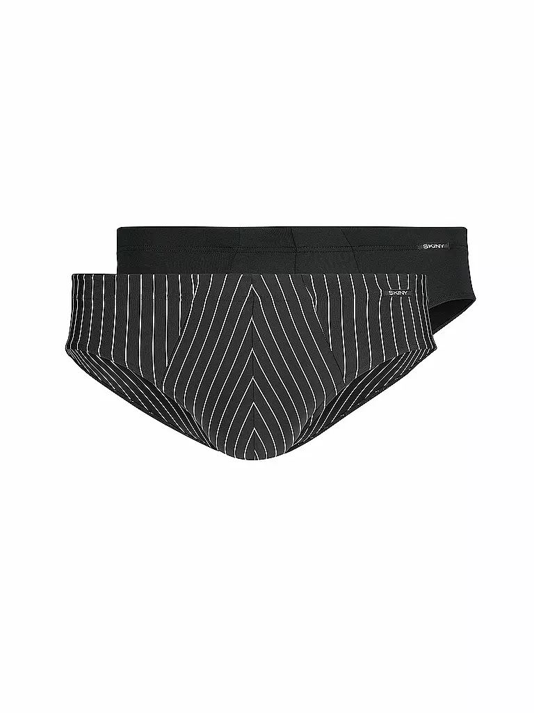 SKINY | Brasil-Slip 2er Pkg. "Power Line" (Blackstripe Selection) | schwarz