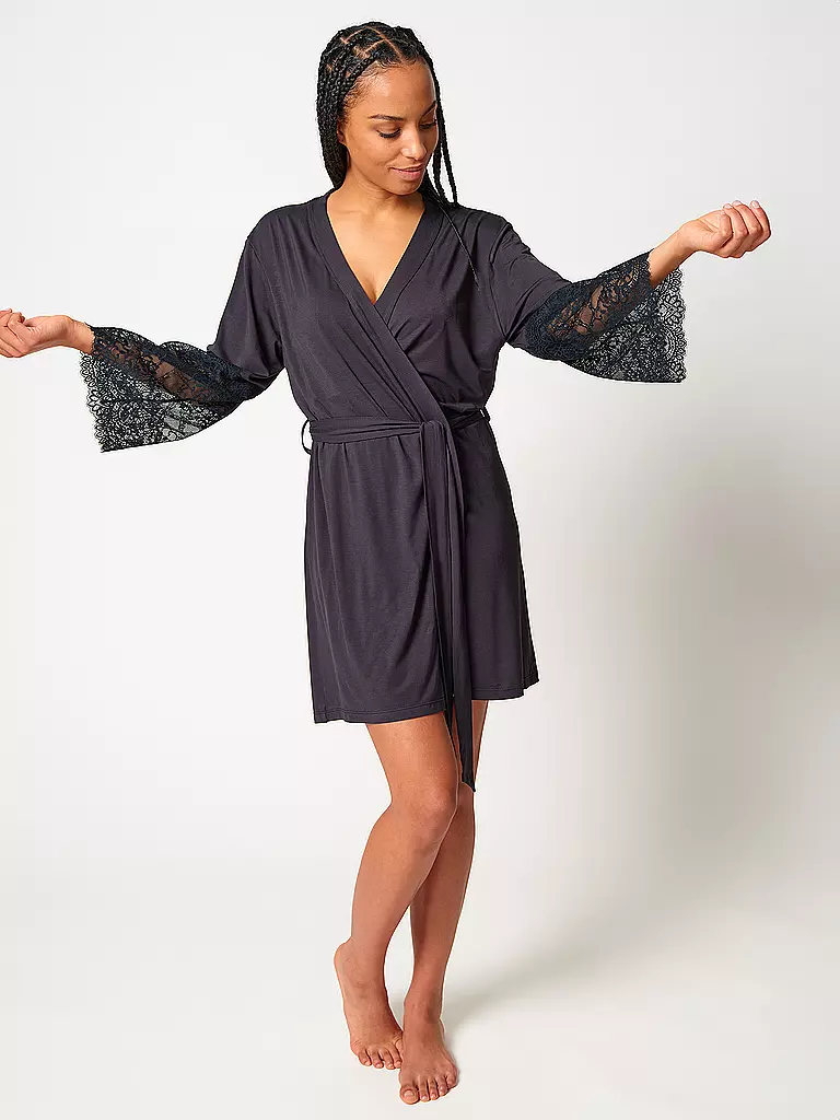 SKINY | Morgenmantel - Kimono NIGHT IN SKINY | schwarz