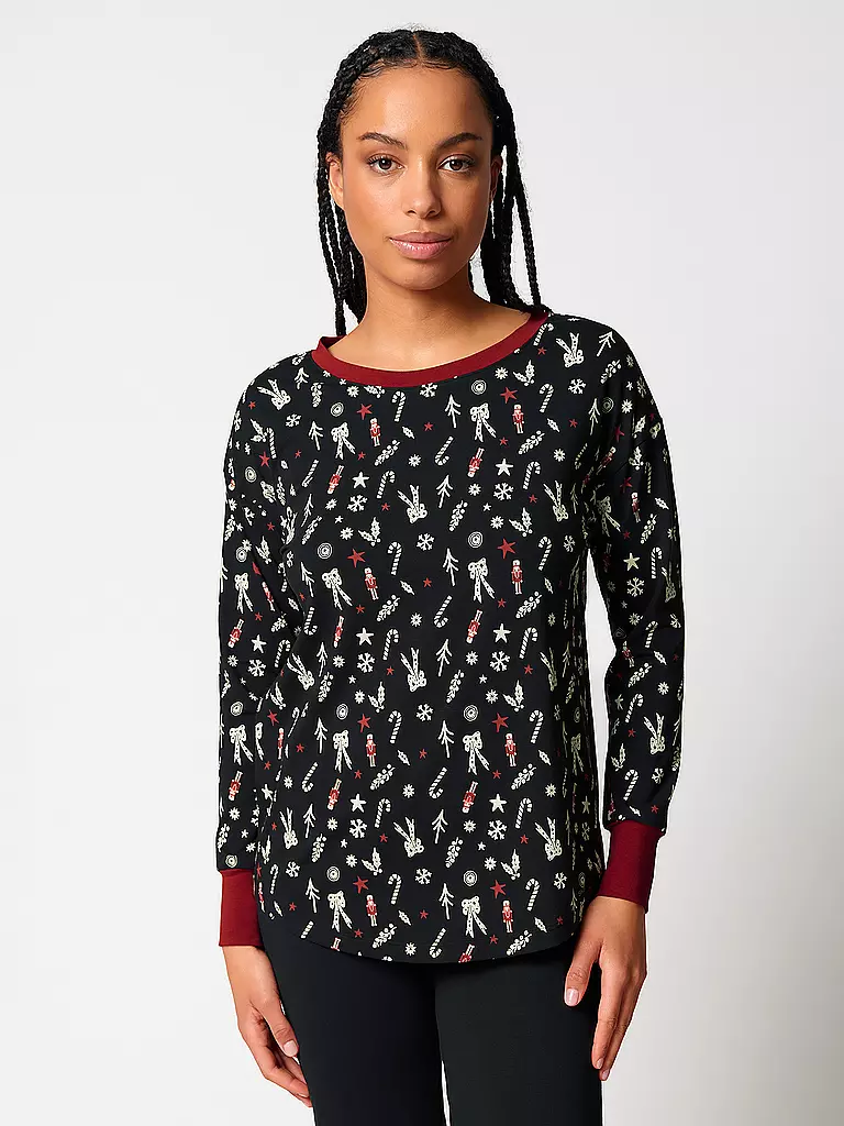 SKINY | Pyjamashirt jollyholly christmas | dunkelblau