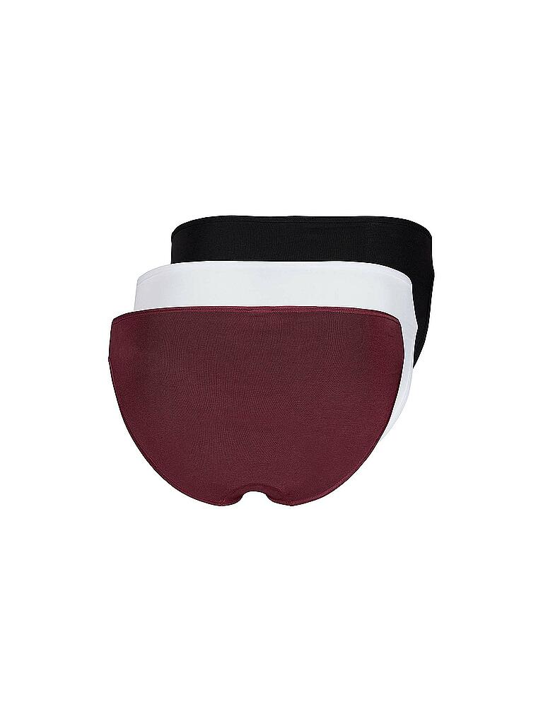 SKINY | Rio Slip ESSENTIALS 3-er Pkg. aubergine selection | schwarz