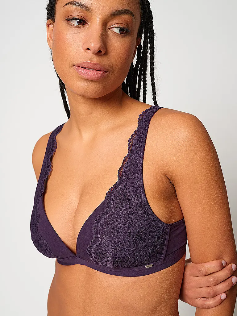 SKINY | Triangel BH COTTON ORNAMENTS mysterio | beere