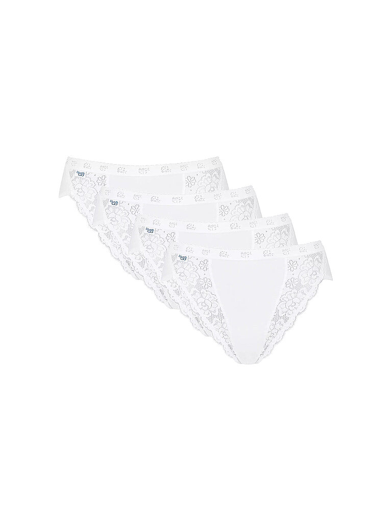 Sloggi Damen Unterhose Chic Tai , 4-Pack, 44, Weiß