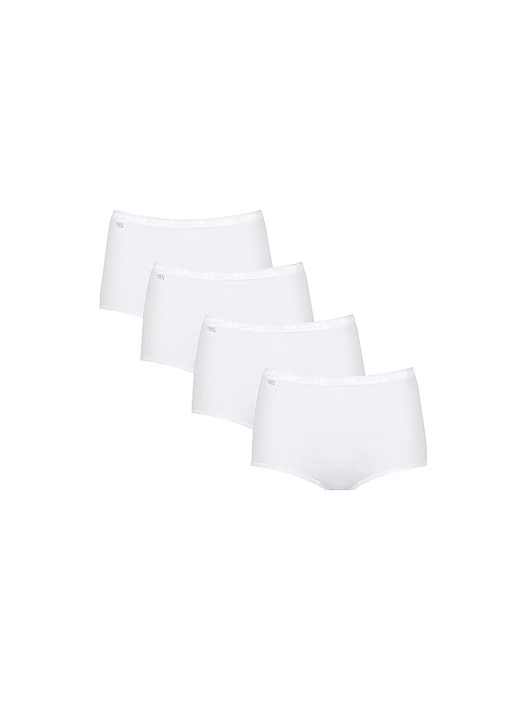 Sloggi Damen Unterhose Basic+ Maxi, 4-Pack, 46, Weiß