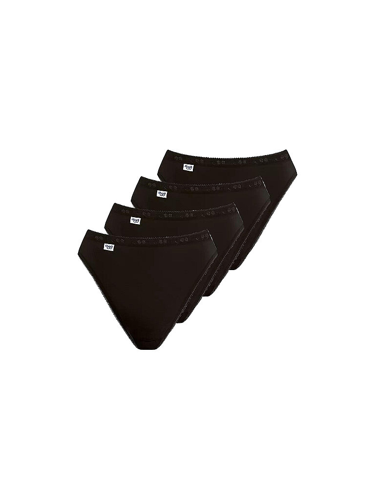 Sloggi Damen Unterhose Basic+ Tai , 4-Pack, 40, Schwarz