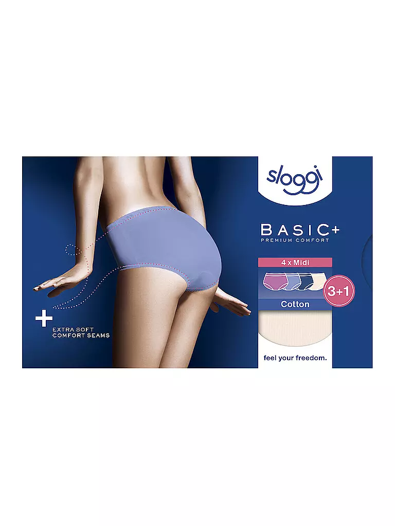 SLOGGI | Slip 4er Pkg. 24/7 WEEKENDER Multiple Colours 2 | bunt