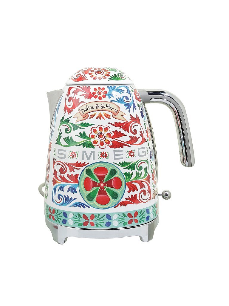 SMEG Wasserkocher 1,7l Dolce Gabbana KLF03DG (Rot/Dekor) bunt