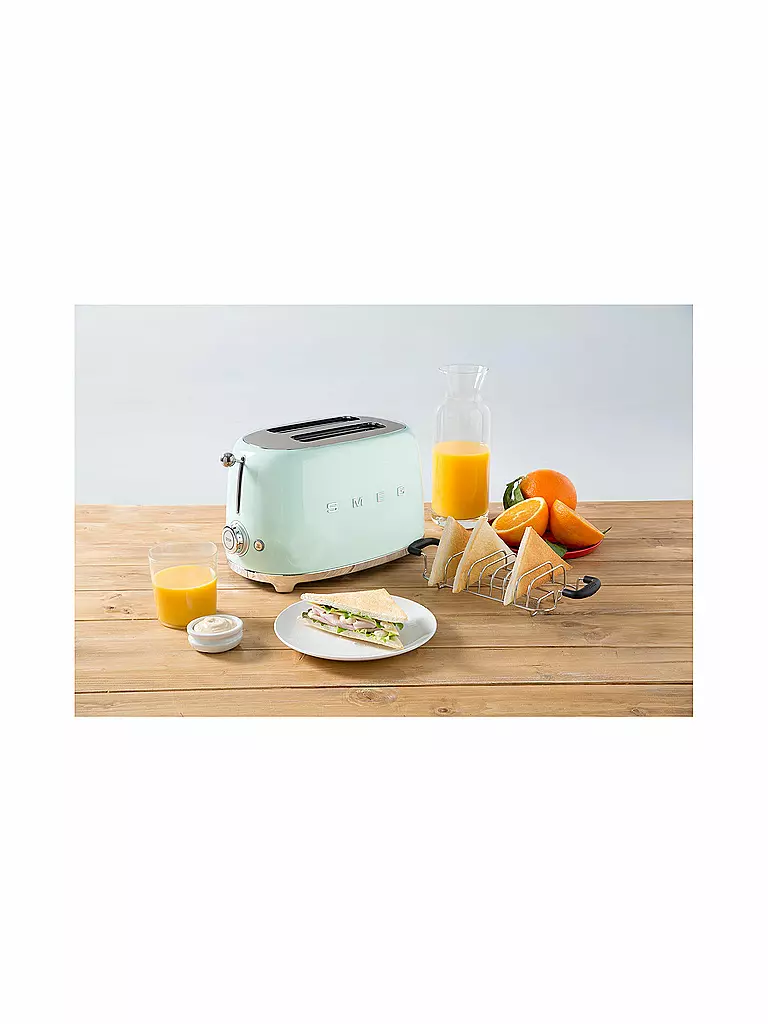 SMEG | 2 Schlitz Toaster 50‘s Retro Style Pastellgrün TSF01PGEU | hellgrün