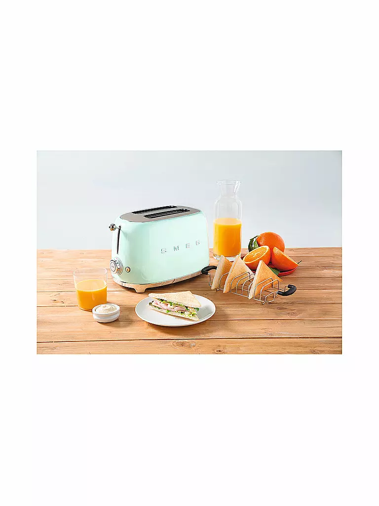 SMEG | 2 Schlitz Toaster 50‘s Retro Style Pastellgrün TSF01PGEU | hellgrün