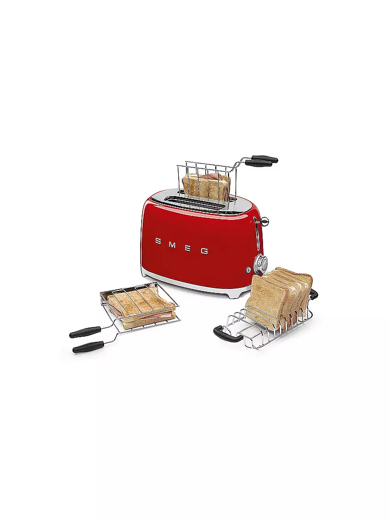 SMEG | 2 Schlitz Toaster 50‘s Retro Style Rot TSF01RDEU | rot