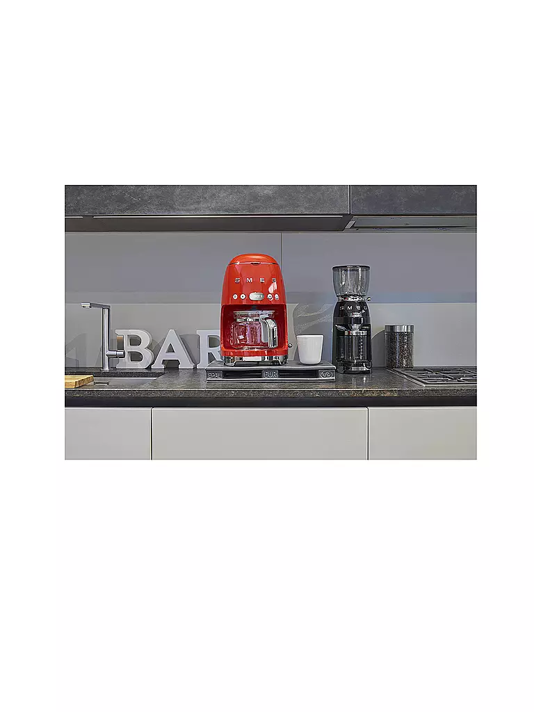 SMEG | Filterkaffeemaschine 50s Retro Style Rot DCF02RDEU | schwarz