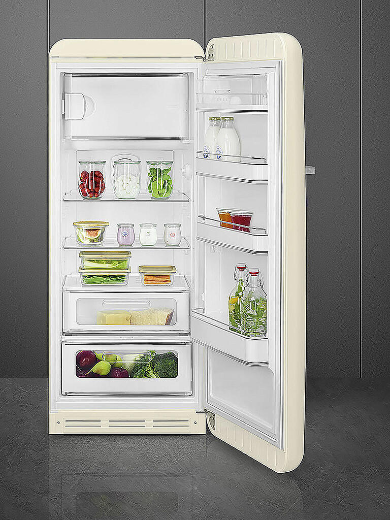 SMEG Kühlschrank mit Gefrierfach 50s Retro Style Schwarz FAB28RBL5 schwarz