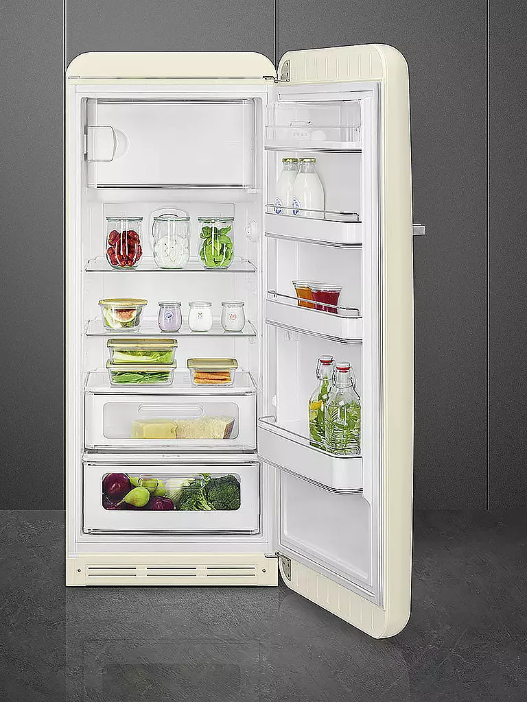SMEG | Kühlschrank mit Gefrierfach 50s Retro Style Creme FAB28RCR5 | creme