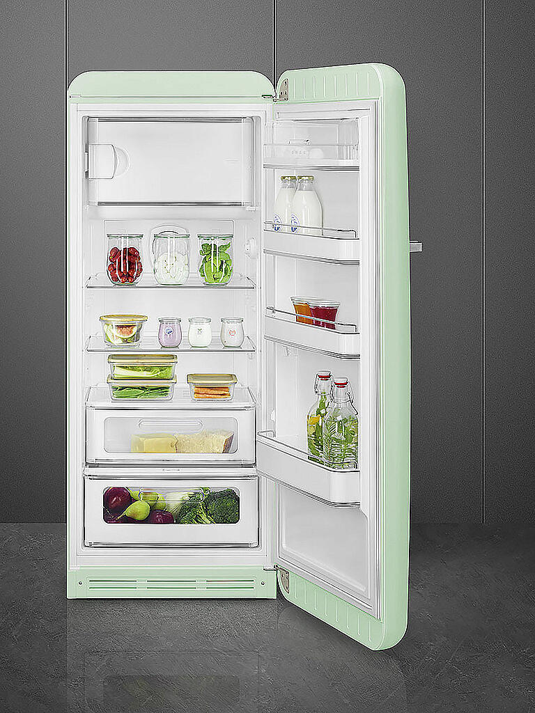 SMEG | Kühlschrank mit Gefrierfach 50s Retro Style Pastellgrün FAB28RPG5 | grün