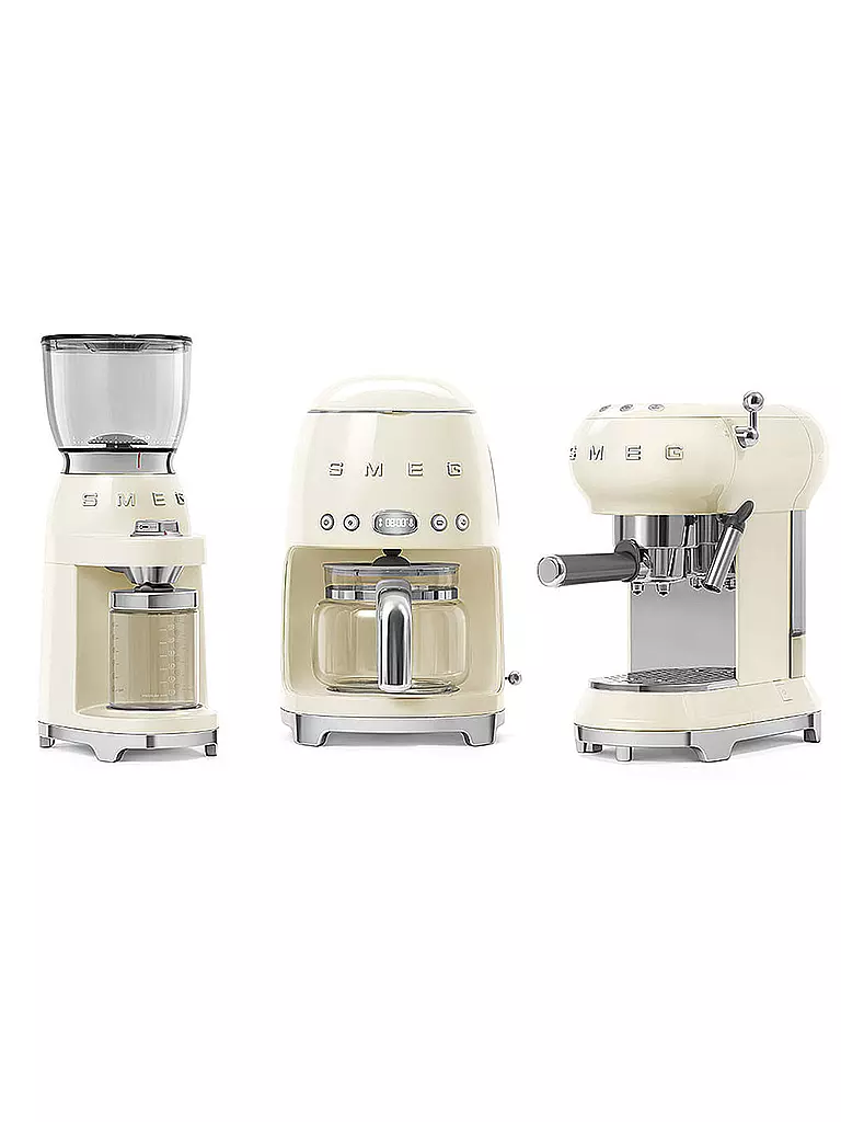 SMEG | Kaffeemühle 50s Retro Style Creme CGF01CREU | schwarz