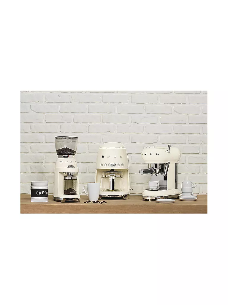 SMEG | Kaffeemühle 50s Retro Style Creme CGF01CREU | schwarz