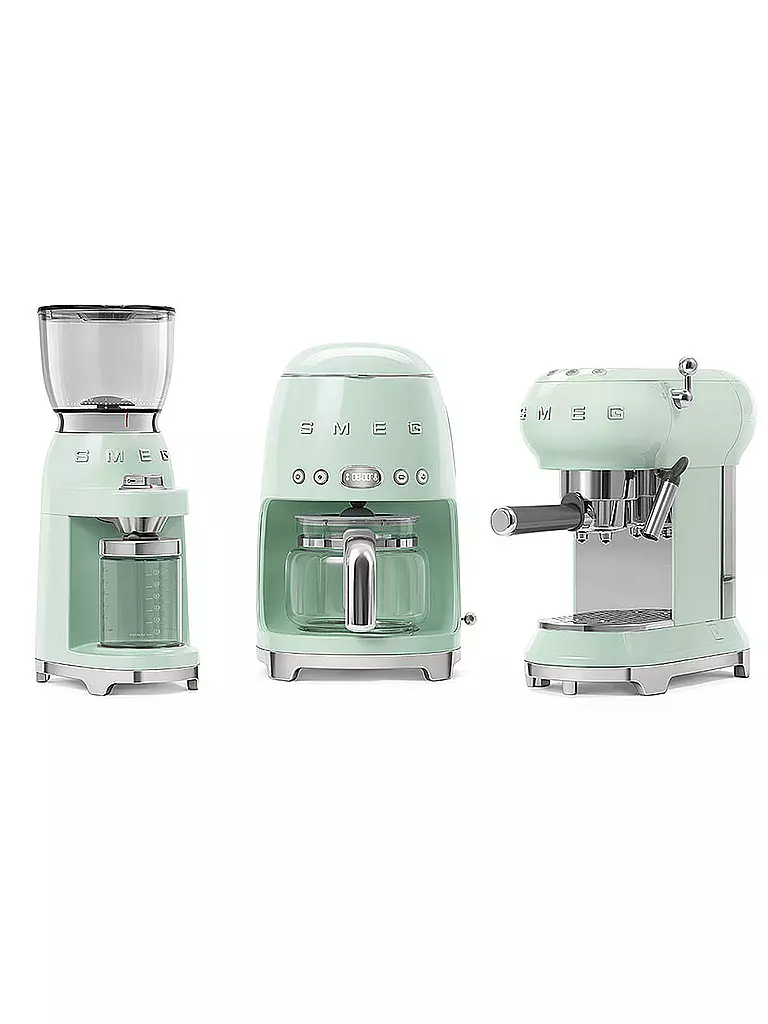 SMEG | Kaffeemühle 50s Retro Style Pastellgrün CGF01PGEU | schwarz