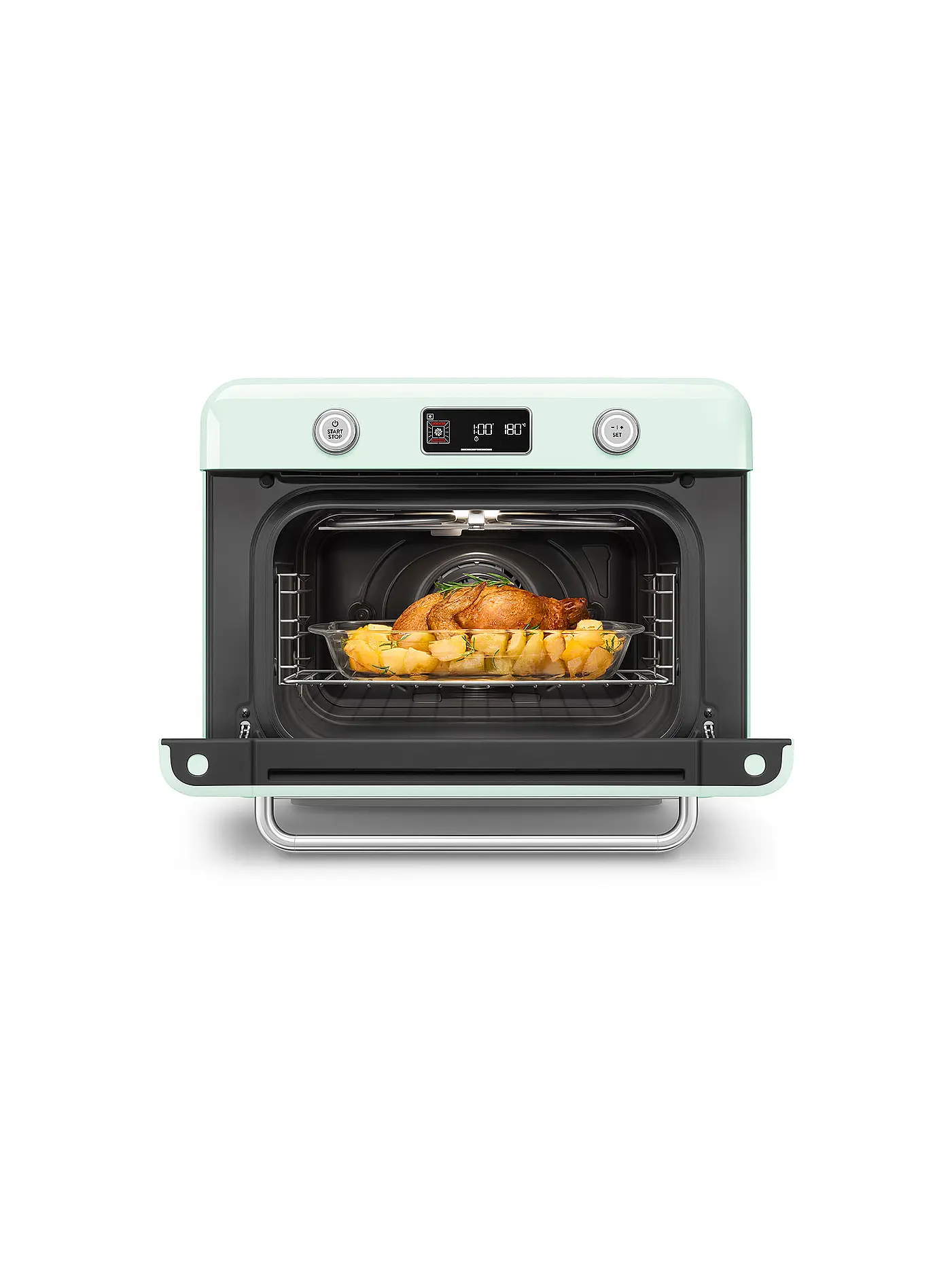 SMEG | Kombi-Tisch Dampfbackofen Pastellgruen  | hellgrün