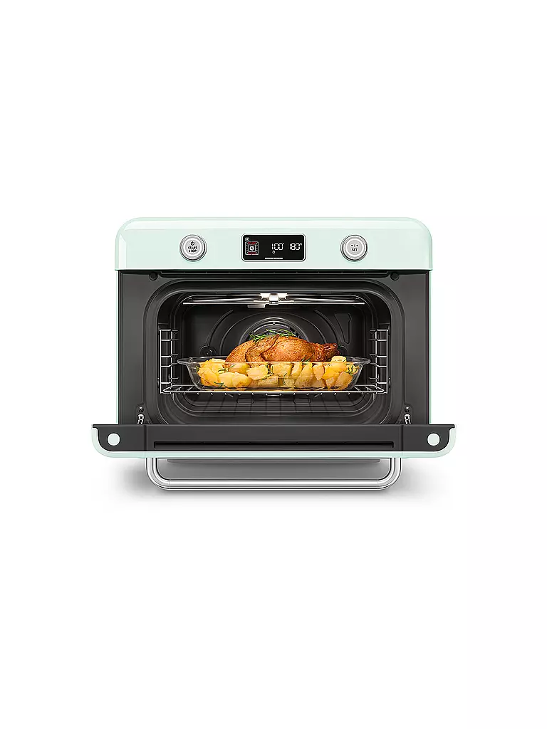 SMEG | Kombi-Tisch Dampfbackofen Pastellgruen | hellblau