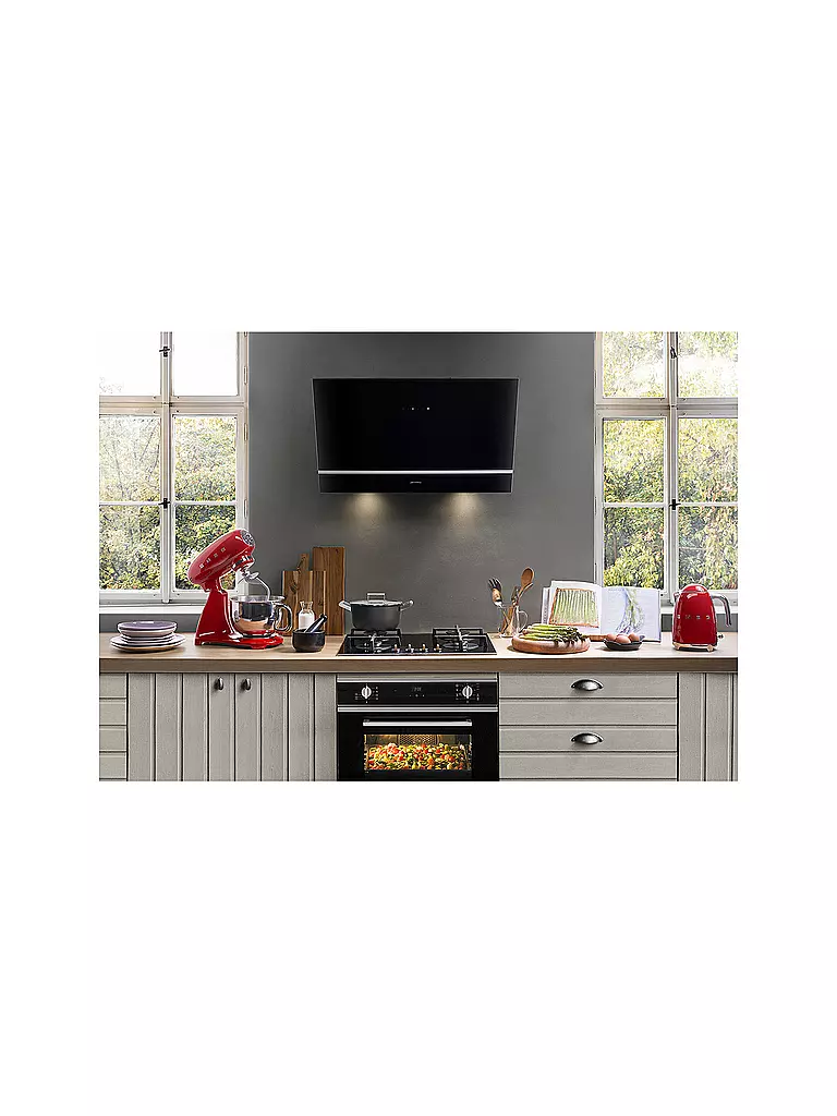 SMEG | Wasserkocher 50s Retro Style 1,7l Rot KLF03RDEU | schwarz