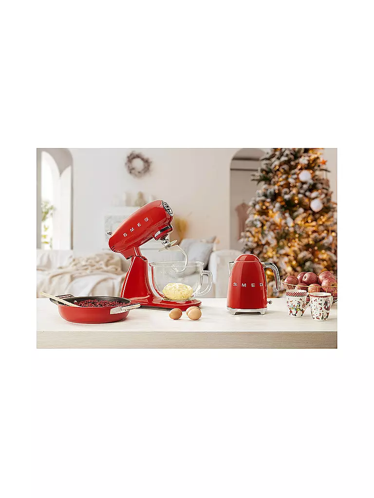 SMEG | Wasserkocher 50s Retro Style 1,7l Rot KLF03RDEU | schwarz