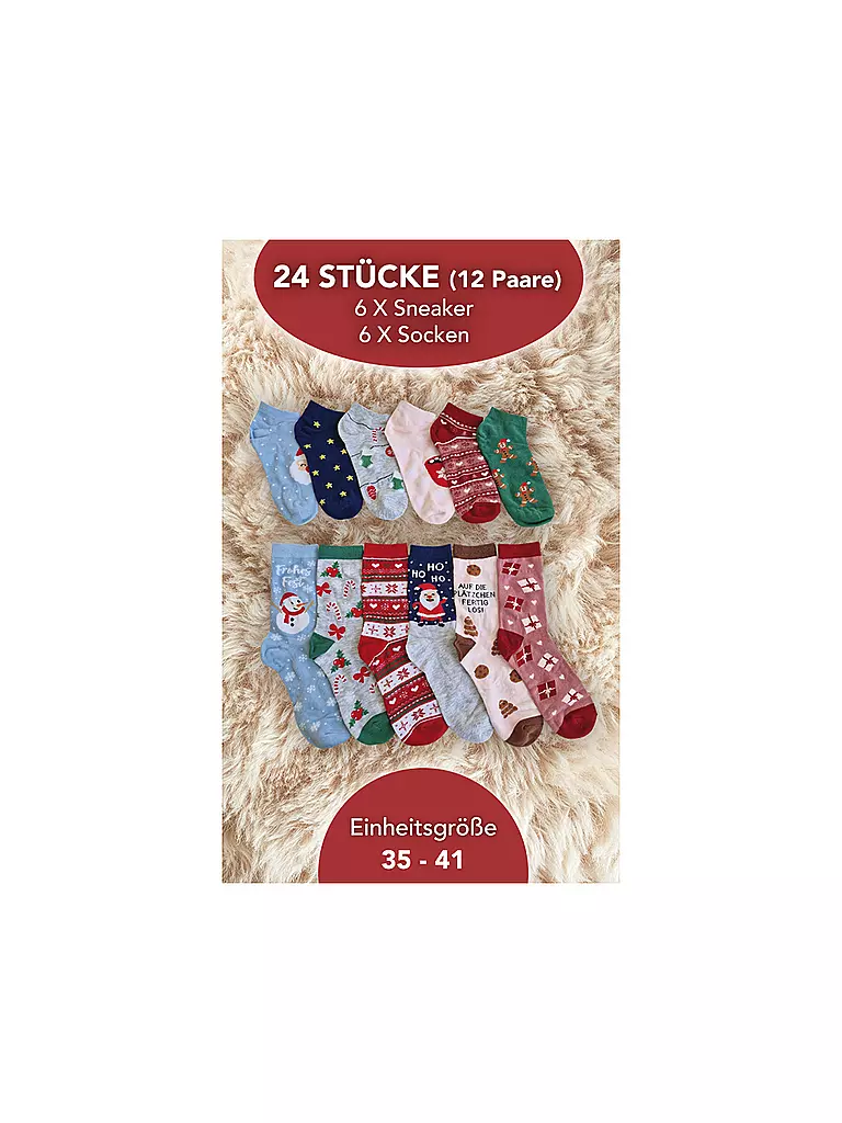 SOCKSWEAR | Damen  Socken Adventskalender 35-41 bunt | 