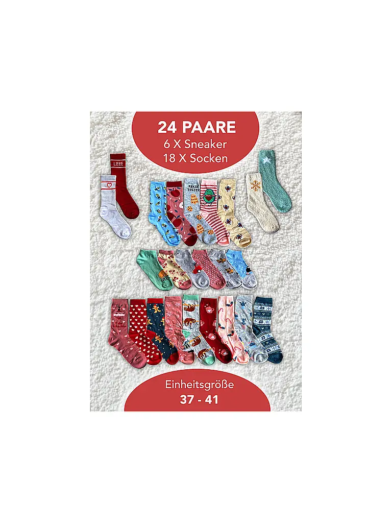 SOCKSWEAR | Socken Adventkalender PREMIUM bunt | Bunt