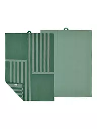 SOEDAHL | Geschirrtuch-Set 2tlg REFLECTION Pine Green  | dunkelgrün