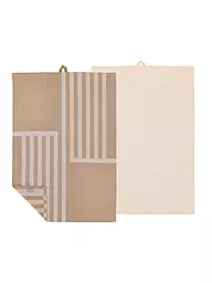 SOEDAHL | Geschirrtuch-Set 2tlg REFLECTION Pine Green  | hellbraun