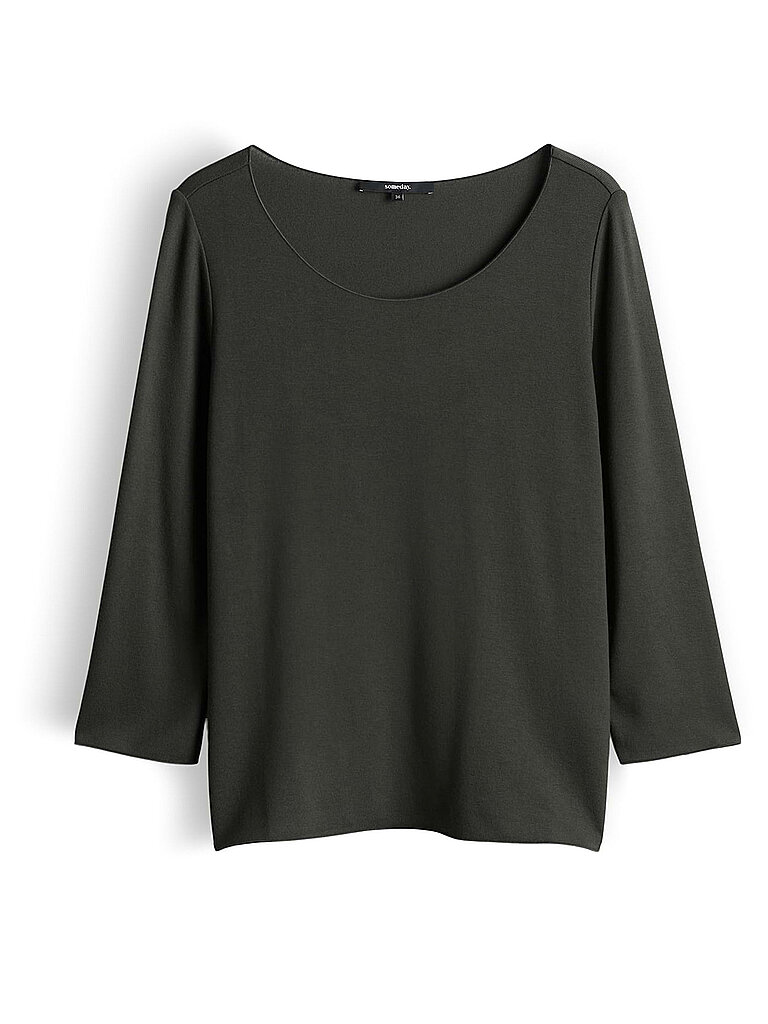 SOMEDAY Langarmshirt KIROSA SOFT dunkelgrün | 40