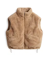 SOMEDAY | Gilet in Felloptik VAARI | Senf