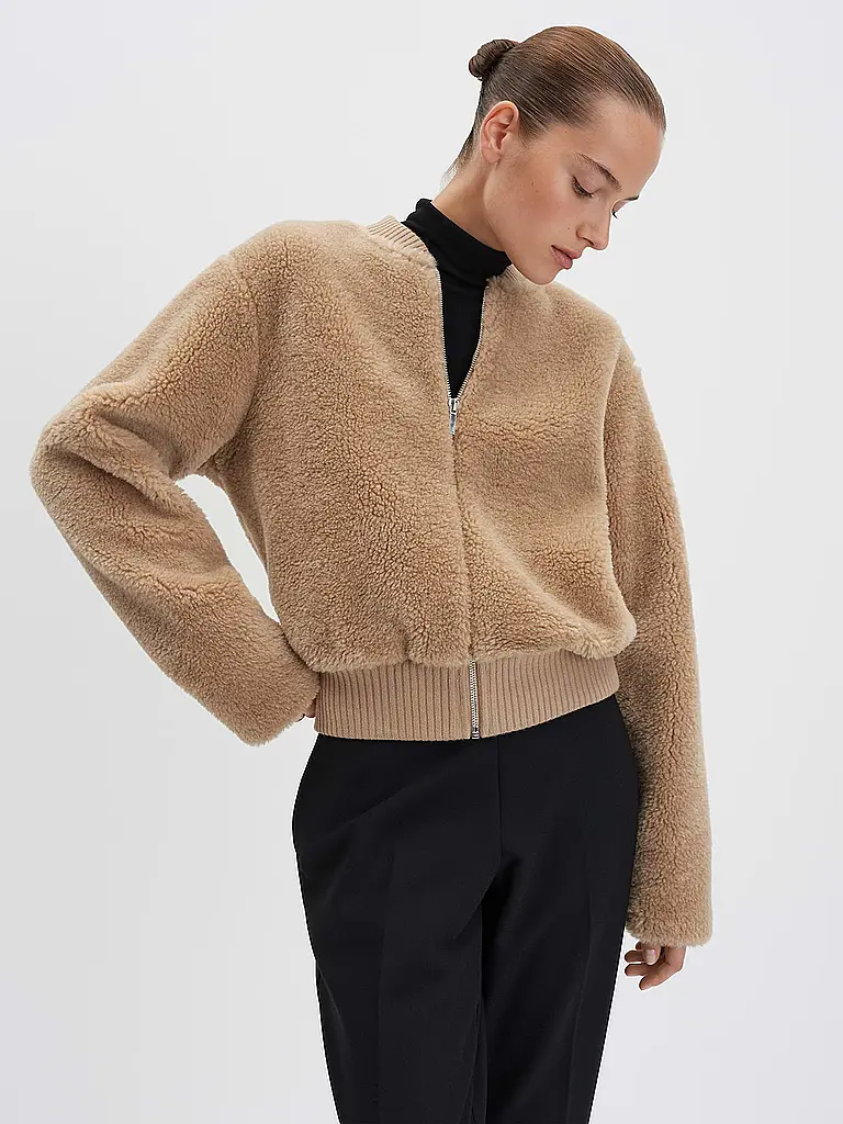SOMEDAY | Jacke in Felloptik UFURRY | hellbraun