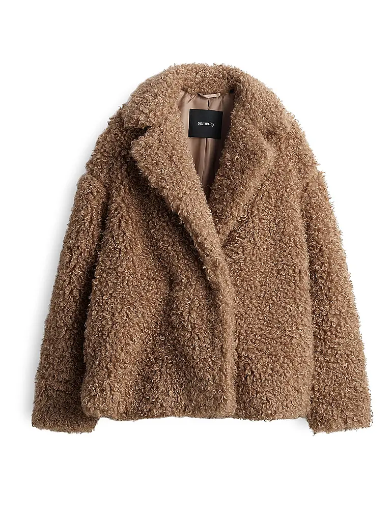 SOMEDAY | Jacke in Felloptik VANTELO SOFT | hellbraun