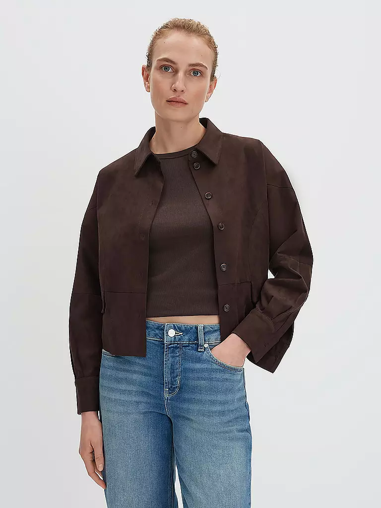 SOMEDAY | Jacke in Lederoptik NYLIA | braun