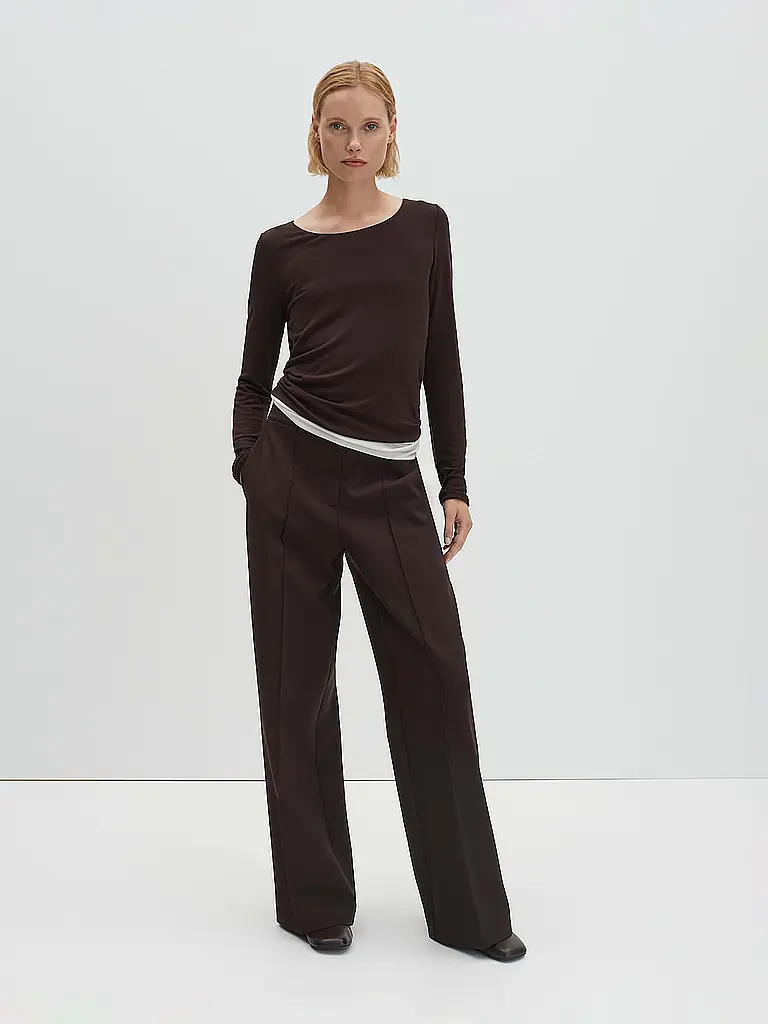 SOMEDAY | Langarmshirt KIROSA SOFT LONG | Braun