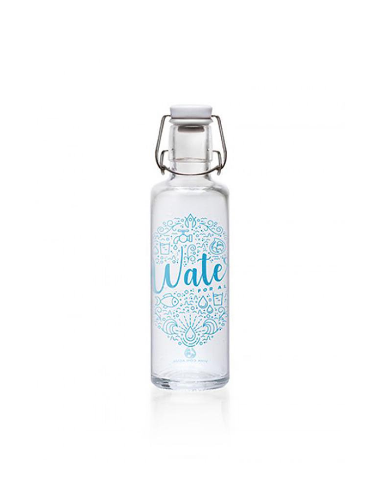 SOULBOTTLES | Trinkflasche "Viva con agua, viva con soul" 0,6l | transparent