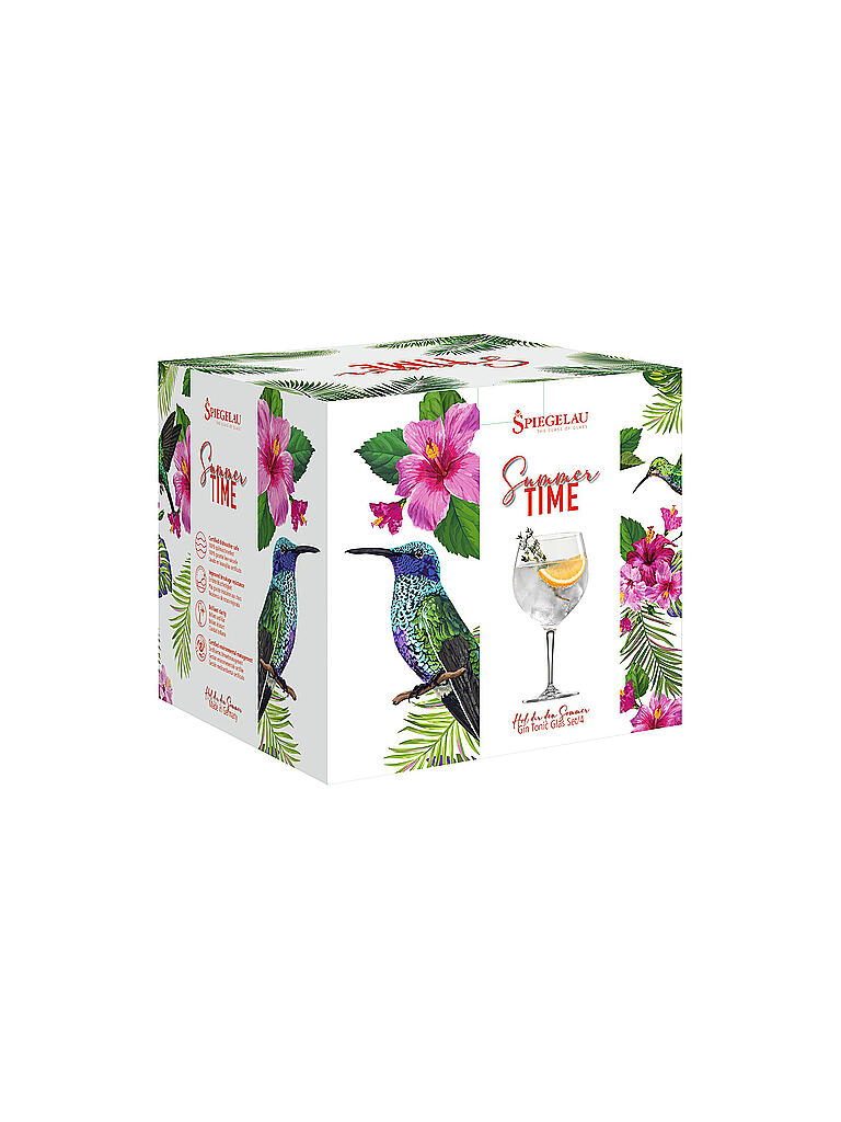 SPIEGELAU | Gin & Tonic Glas 4er-Set SUMMERTIME | transparent